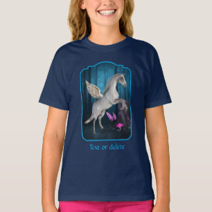 T-shirt Forêt Magique de Fantaisie de Cheval Art Pegasus