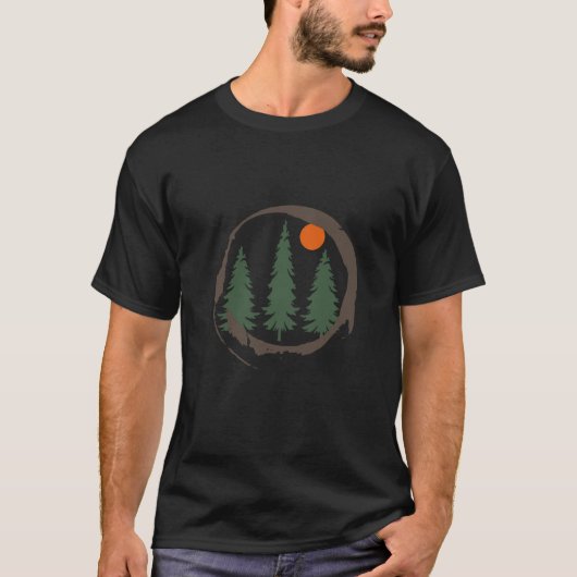 T-shirt Forêt minime de pins paysagers (Devant)