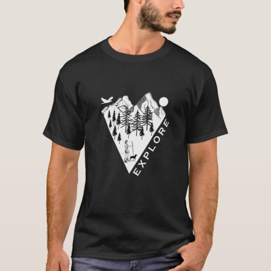 T-shirt Forêt minime de pins paysagers (Devant)