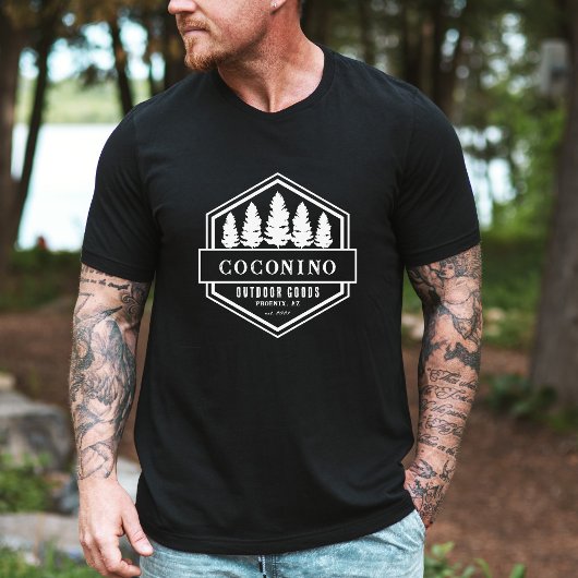 T-shirt Forêt Montagneuse Masculine Rustique Extérieur