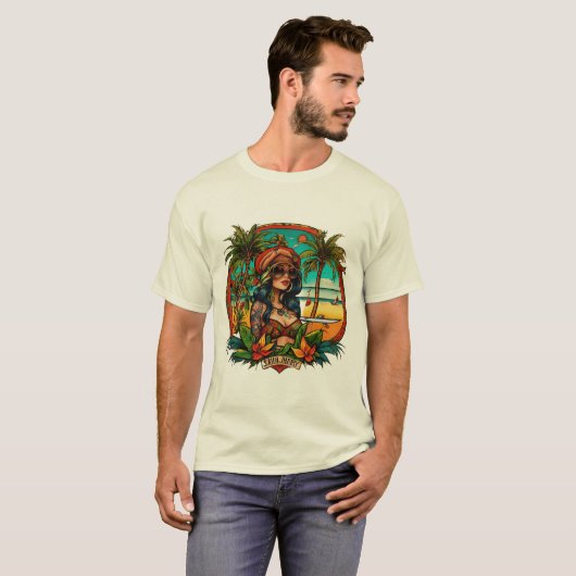 T-shirt Forêt mystique : Animaux enchantés et flore (Devant entier)