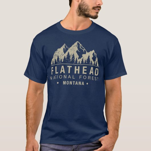 T-shirt Forêt nationale de Flathead Montana (Devant)
