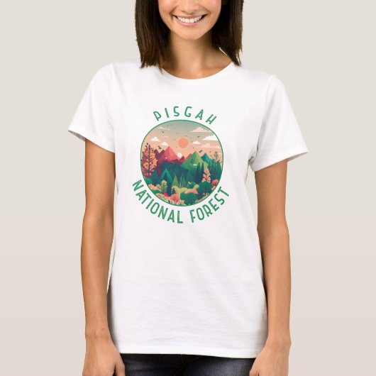 T-shirt Forêt nationale de Pisgah Cercle perturbé (Devant)