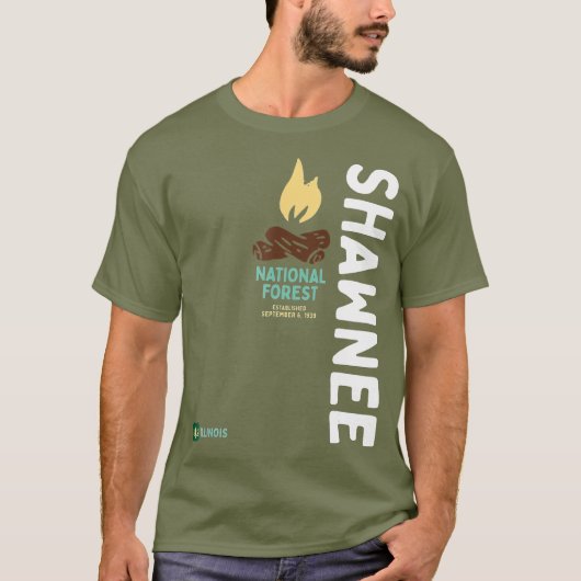 T-shirt Forêt nationale de Shawnee Illinois vertical (Devant)