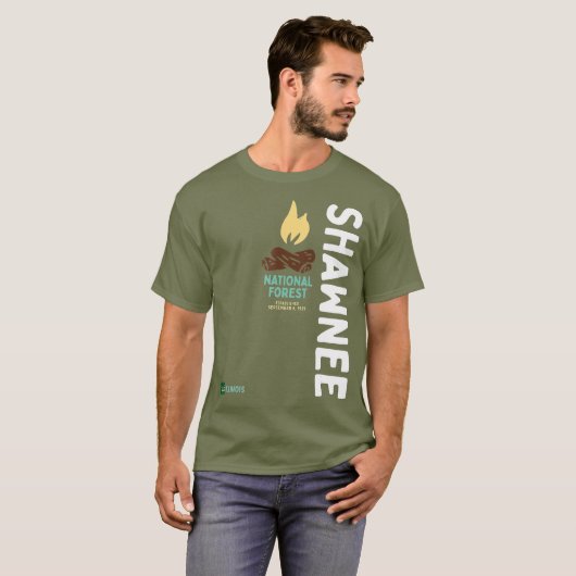 T-shirt Forêt nationale de Shawnee Illinois vertical (Devant entier)