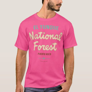 T-shirt Forêt nationale d'El Yunque Porto Rico Script Usfs