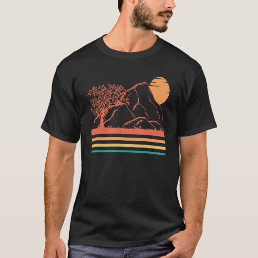 T-shirt Forêt Naturelle Extérieure Avec Coucher De Soleil (Devant)