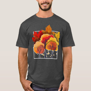 T-shirt Forêt naturelle Feuilles arbres d'automne automne