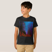T-shirt Forêt peinte automne pourpre brouillard (Devant entier)