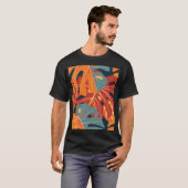 T-shirt Forêt tropicale : design de papier peint de fleurs (Devant entier)