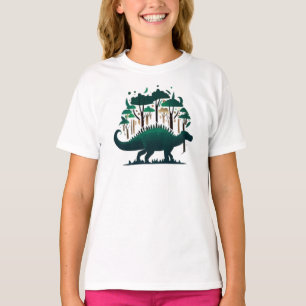 T-shirt Forêt unique de Stegosaurus Dinosaur Vert