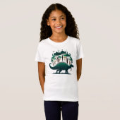 T-Shirt Forêt unique de Stegosaurus Dinosaur Vert (Devant entier)