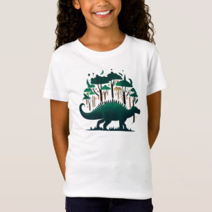 T-Shirt Forêt unique de Stegosaurus Dinosaur Vert