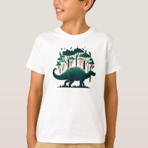 T-shirt Forêt unique de Stegosaurus Dinosaur Vert