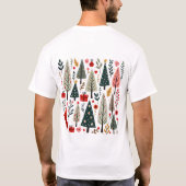 T-shirt Forêt Whimsical d'arbres de Noël (Dos)