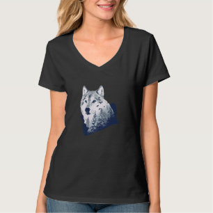 T-shirt Forêt Wolf Wilderness Nature Wild Animal 1