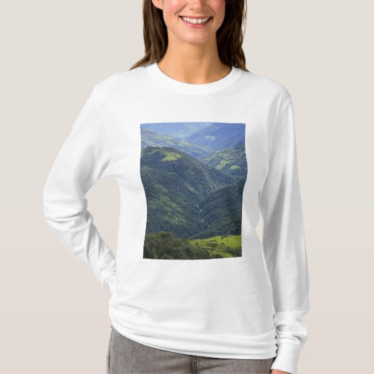 T-shirt Forêts agricoles et himalaya dans la vallée de Man (Devant)