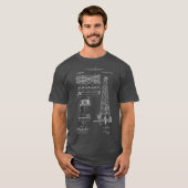 T-shirt Foreuse à huile Brevet Graphique Foreuse à huile (Devant entier)