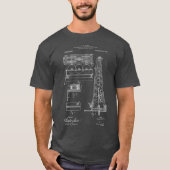 T-shirt Foreuse à huile Brevet Graphique Foreuse à huile (Devant)
