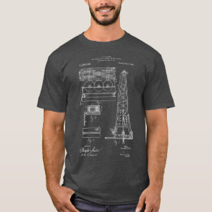 T-shirt Foreuse à huile Brevet Graphique Foreuse à huile