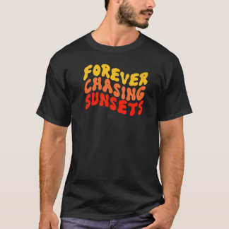 T-shirt Forever Chasse Sunsets Rétro Summer Sunset Beach