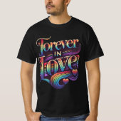 T-shirt Forever in Love Romantic Valentine's Tee (Devant)