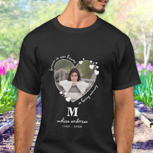 T-shirt Forever In Our Hearts Photo Memorial personnalisée