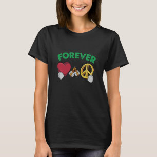 T-shirt Forever Love and World Peace Humanité Hippie Bière