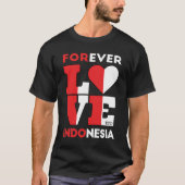 T-shirt Forever Love Indonésie Hommes Noir (Devant)