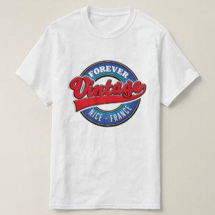 T-shirt Forever Nice, France logo vintage