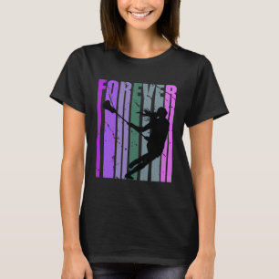T-shirt Forever Retro Lacrosse Joli Joueur Team Coach Co