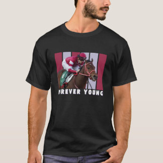 T-shirt Forever Young Horse Horse Racing Del Mar Père Noël