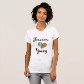 T-shirt Forever young R+F, skin care consultant (Devant entier)