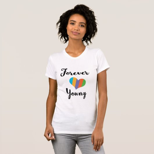 T-shirt Forever young R+F, skin care consultant (Devant entier)