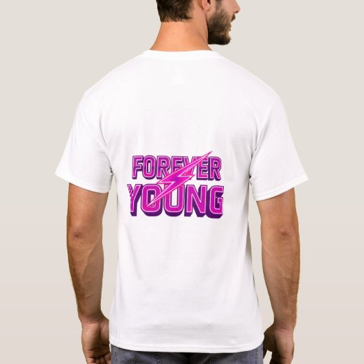 T-shirt Forever Young Retro Lightning Bolt Icon Tee (Dos)