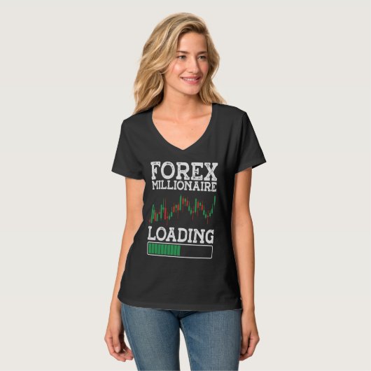 T-shirt Forex Millionaire Loading BACKPRINT Forex (Devant entier)