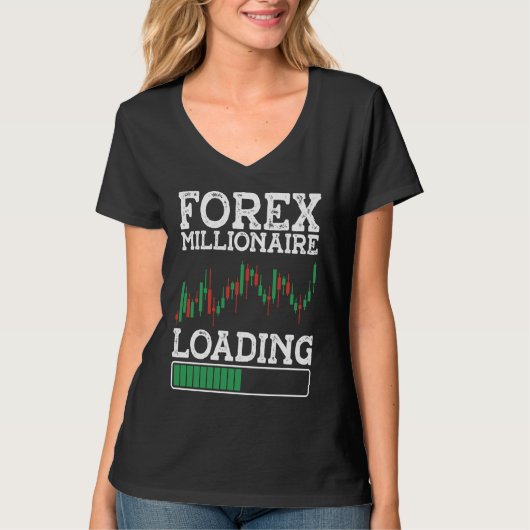 T-shirt Forex Millionaire Loading BACKPRINT Forex (Devant)