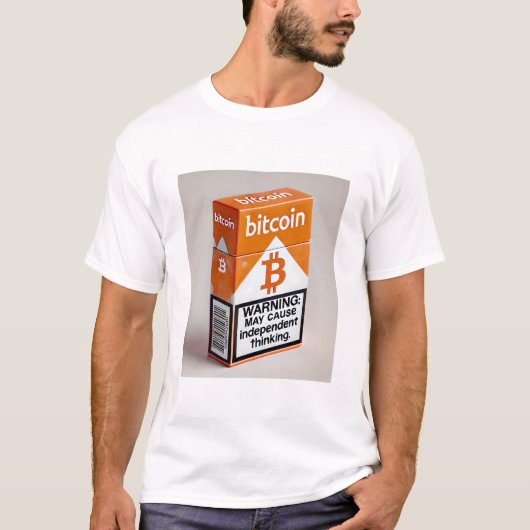 T-shirt Forfait Bitcoin BTC Crypto Funny Cigarette (Devant)
