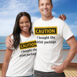 T-shirt Forfait Funny Caution Bought Drink<br><div class="desc">Cette conception a été créée par art numérique. Vous pouvez modifier le style de cette chemise en choisissant Plus > sous l'option de style. Il peut être personnalisé en cliquant sur le bouton personnaliser et en modifiant la couleur, en ajoutant un nom, des initiales ou vos mots préférés. Contactez-moi à...</div>