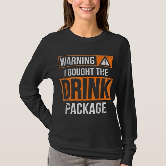 T-shirt Forfait Funny Cruise Ship Caribbean Vacances Drink (Devant)