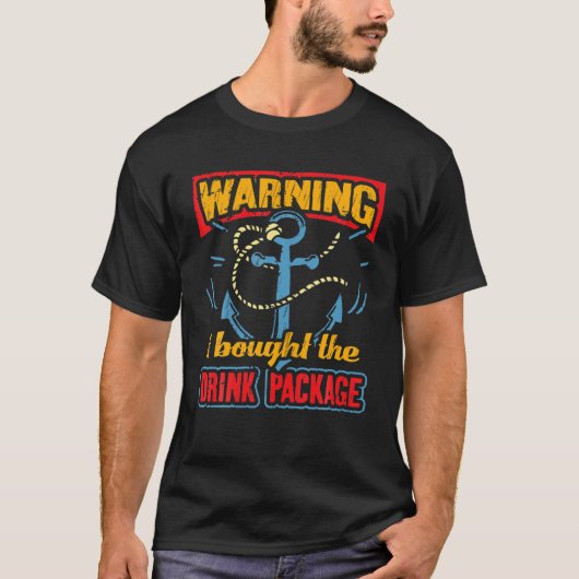 T-shirt Forfait Funny Cruise Ship Caribbean Vacances Drink (Devant)