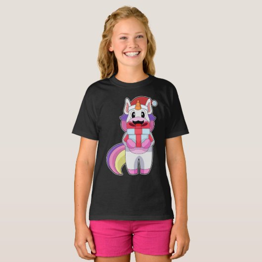 T-shirt Forfait Noël Unicorn (Devant entier)