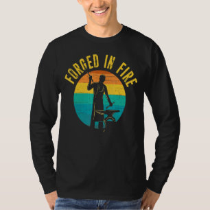 T-shirt Forgé De Forge En Feu Retro Vintage Distressed
