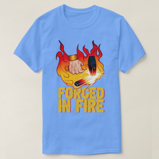 T-shirt Forge Forgée En Feu Forgeur Knifemaker T (Design devant)