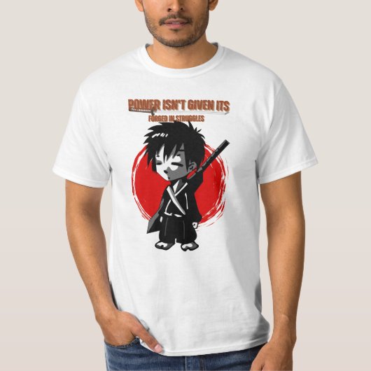 T-shirt Forged in Struggle — Power Comes From Pain  (Devant)