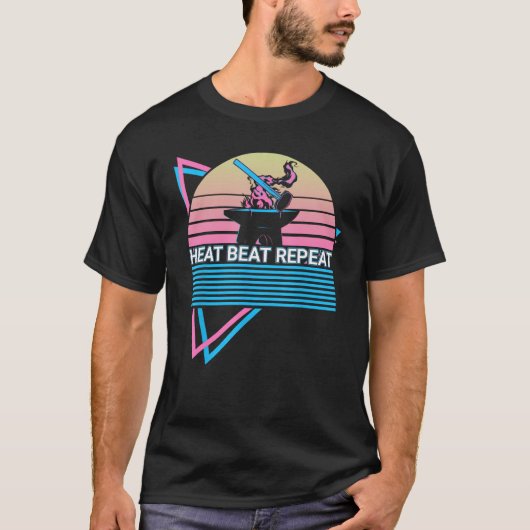 T-shirt Forgeron drôle Forge Rétro Chaleur (Devant)