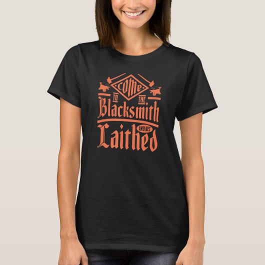 T-shirt Forgeron forge marteau pour la forge de charbon Fa (Devant)