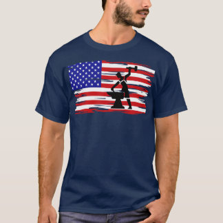 T-shirt Forgeron patriotique Drapeau américain forgeron An