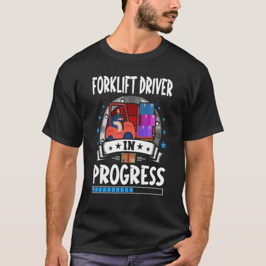 T-shirt Forklift Driver In Progress Trainee Student (Devant)