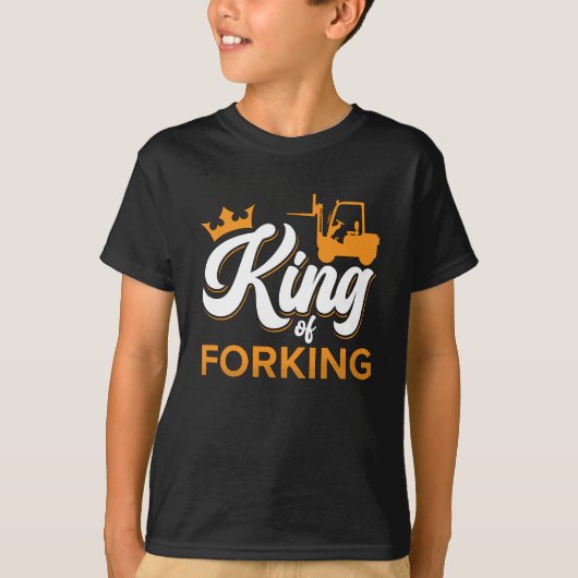 T-shirt Forklift Operator King Of Forking Driver Worker (Devant)